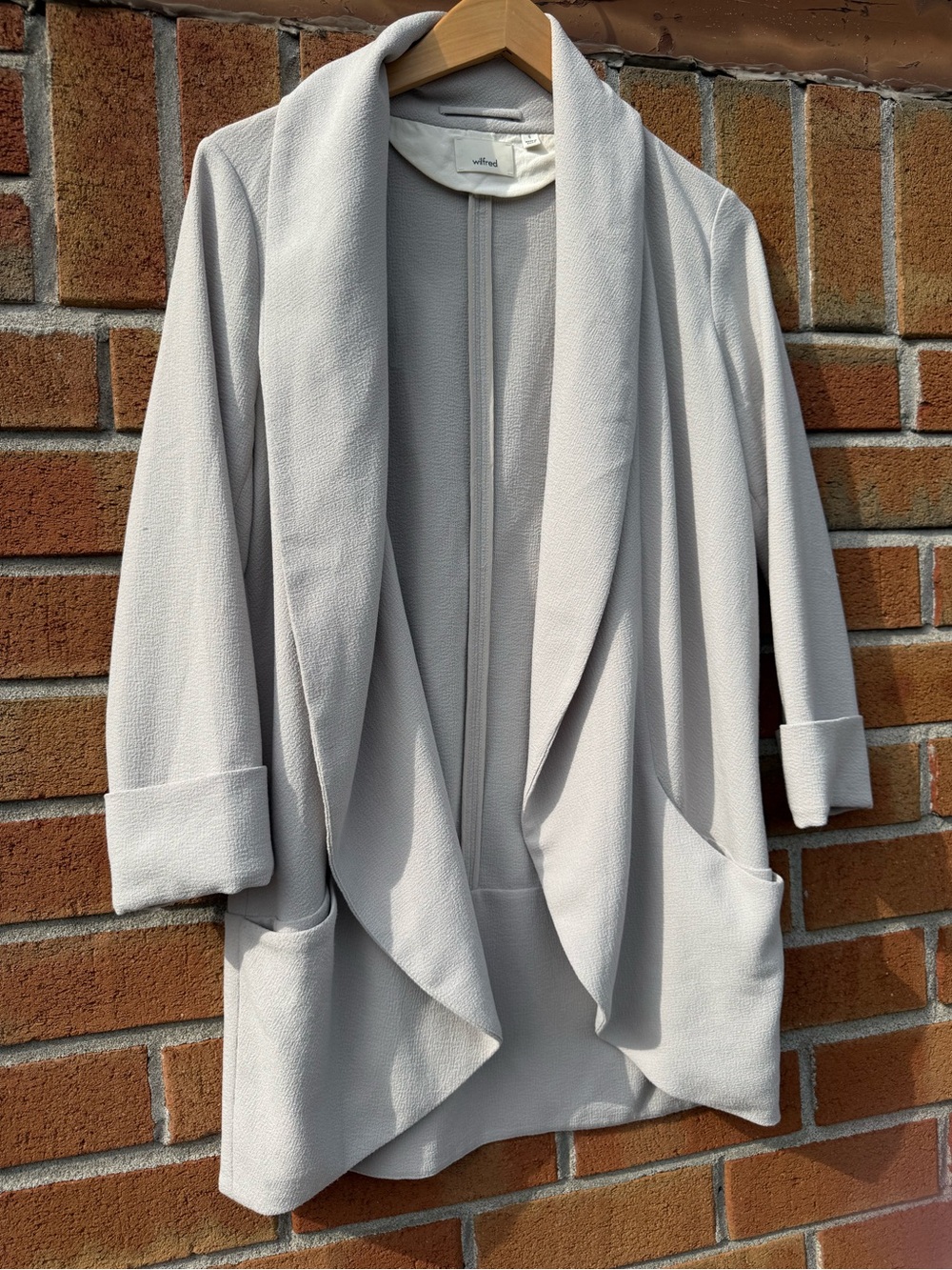 Wilfred Open-Front Draped Women's Blazer Size 6